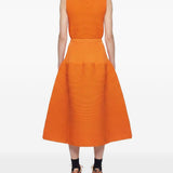 Top a collo alto senza maniche in arancione Melitta Baumeister - donna 