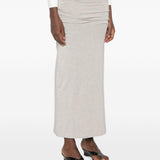 Gonna lunga drappeggiata in grigio 