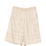 Pantaloncini con stampa monogramma in beige Toteme - donna 