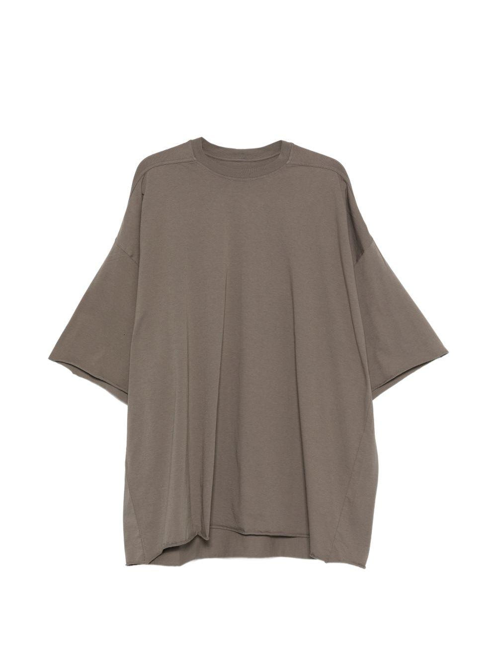 T-shirt girocollo in grigio Rick owens - uomo 