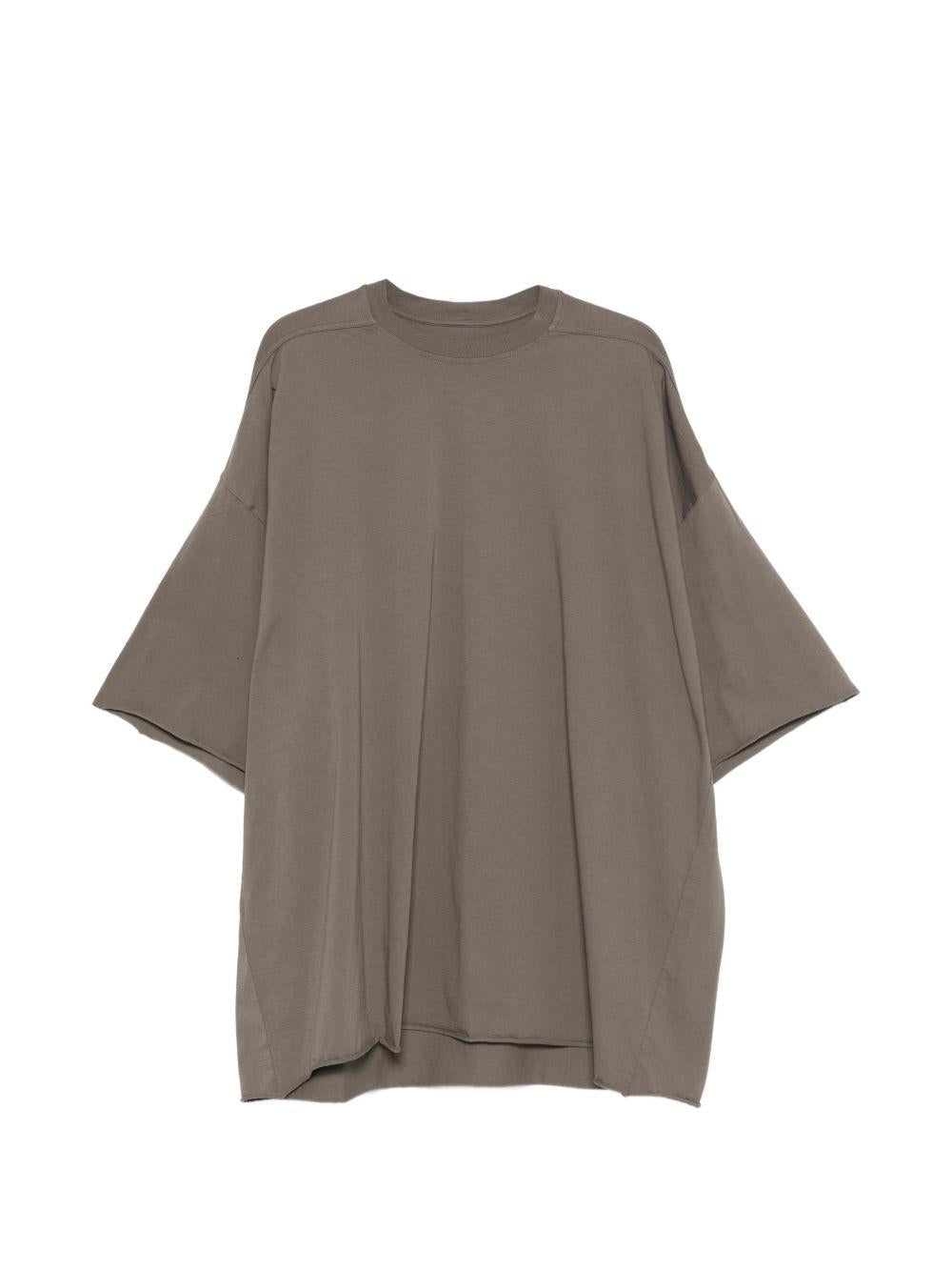 T-shirt girocollo in grigio Rick owens - uomo 