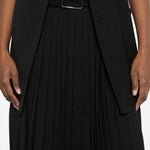 Gonna midi plissettata con cintura in nero Maxmara sportmax - donna 