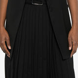 Gonna midi plissettata con cintura in nero Maxmara sportmax - donna 