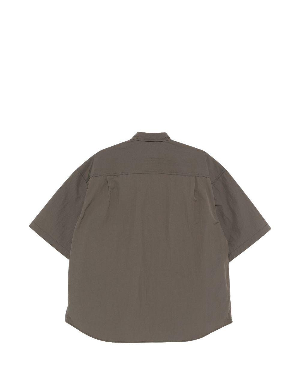 Camicia a maniche corte con patch logo in verde Comme des garcons homme - uomo 