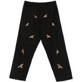 Pantaloni columbus con ricami in nero Baziszt - uomo 