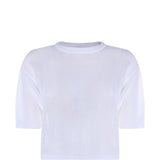 Top crop in maglia papavero in bianco Antonelli - donna 