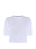 Top crop in maglia papavero in bianco Antonelli - donna