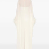 Abito lungo con piume in giallo Roland Mouret - donna 