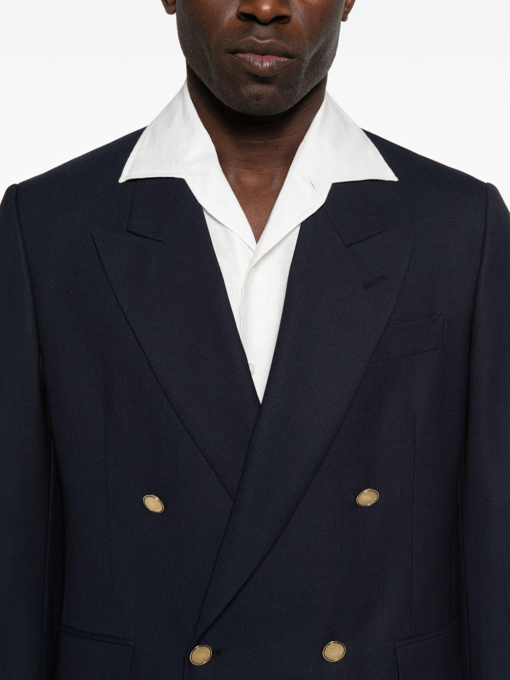 Giacca doppiopetto in blu Lardini - uomo 
