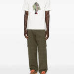 T-shirt con stampa grafica in bianco Barbour x paul smith - uomo 