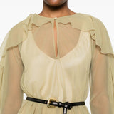 Blusa con ruches in beige Forte Forte - donna 