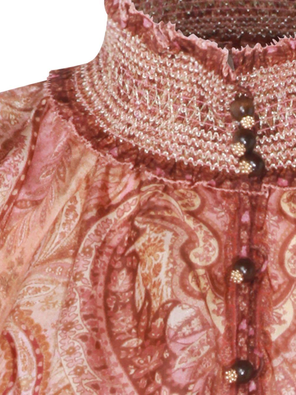 Blusa Wanderlust con stampa paisley in borgogna Zimmermann - donna 