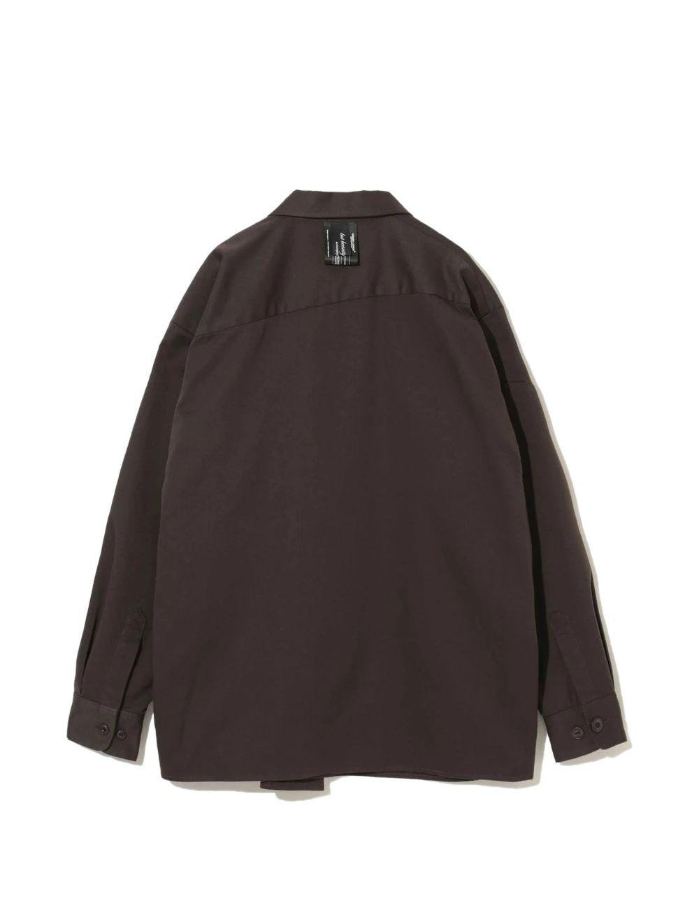 Camicia Dickies con bottoni e dettagli sulle tasche in marrone Undercover - uomo 