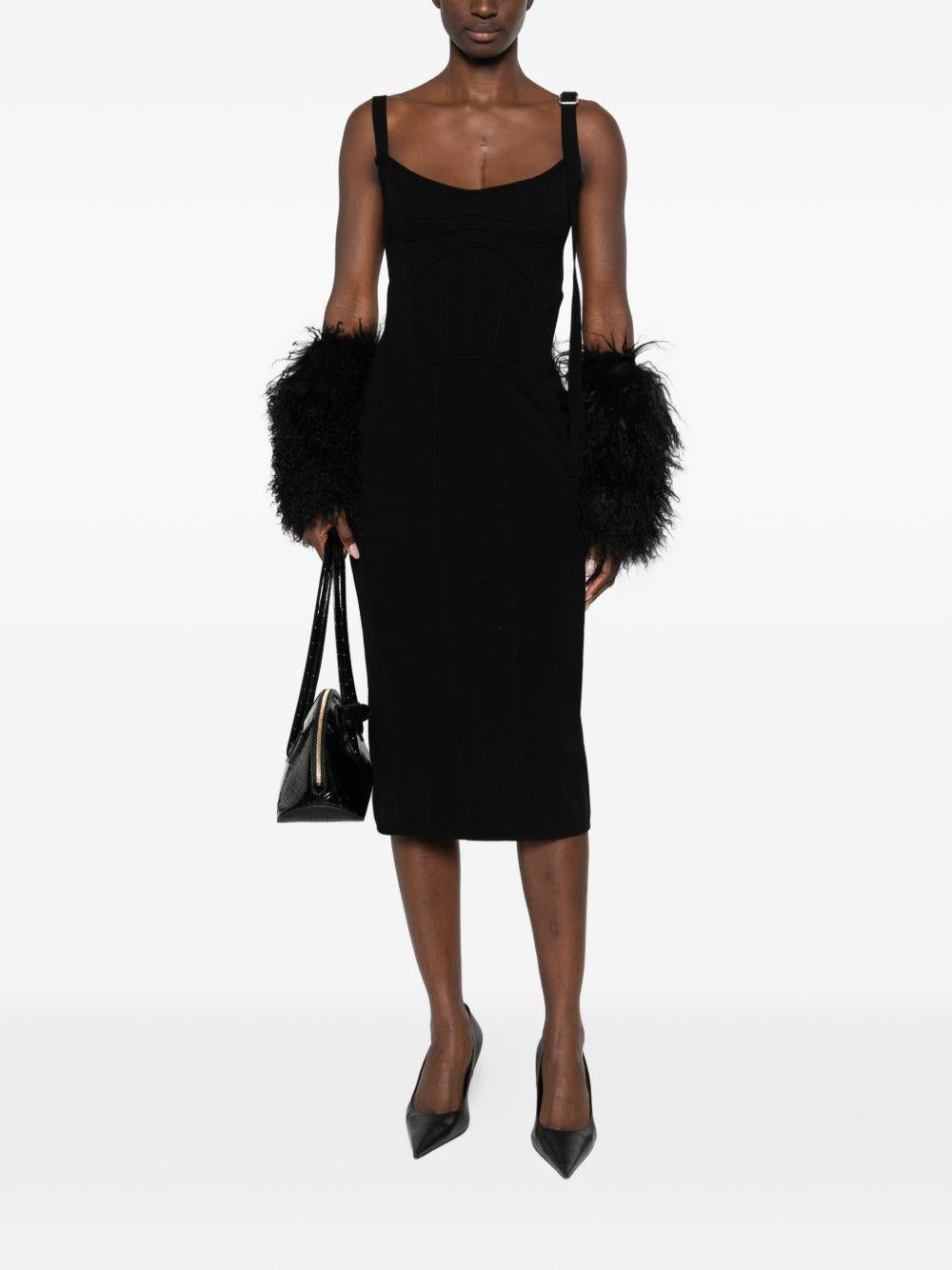Abito midi in nero The attico - donna 