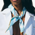 Foulard le foulard a rayures  in bianco e blu Jacquemus - unisex 