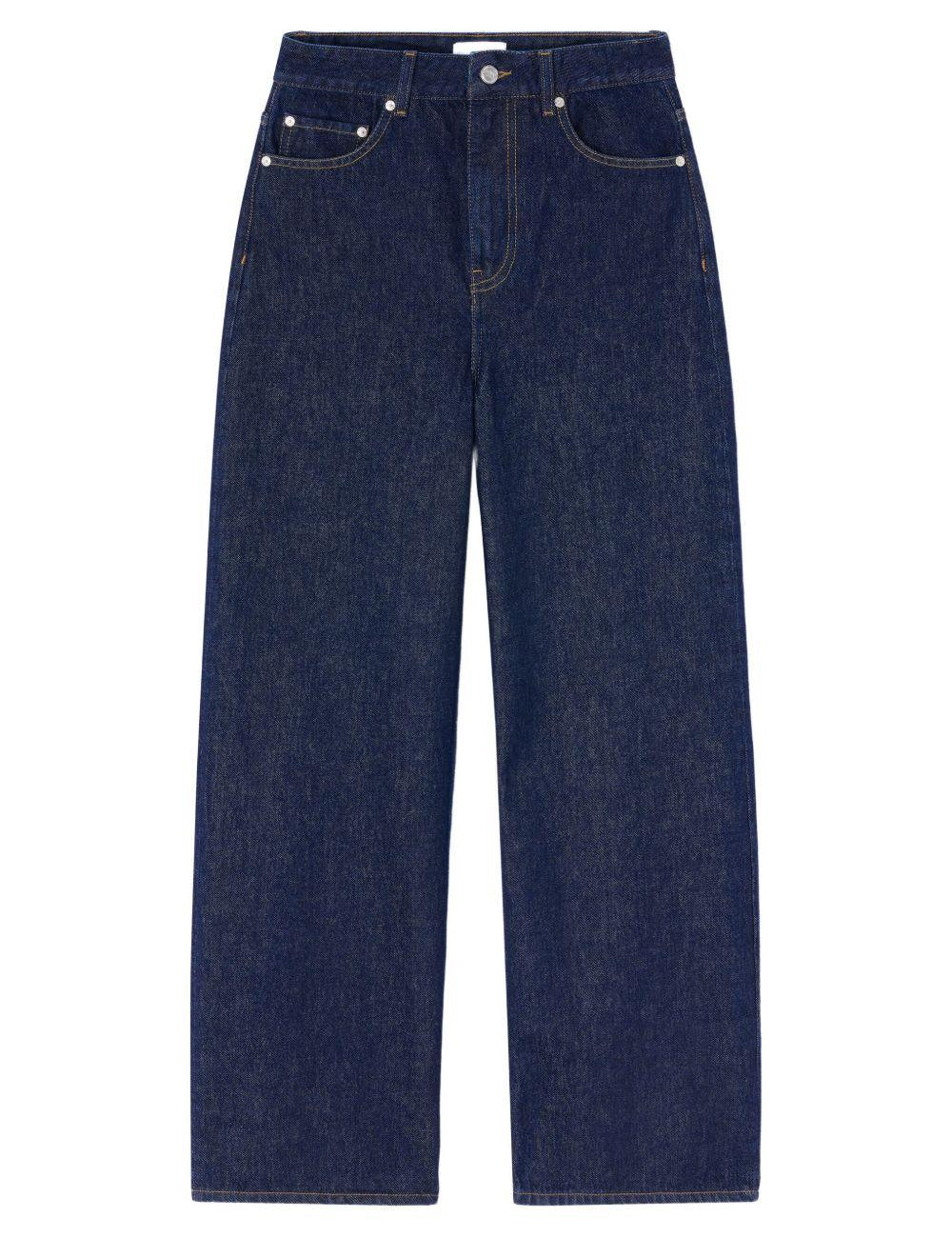 Jenas a gamba dritta in blu Ganni - donna 