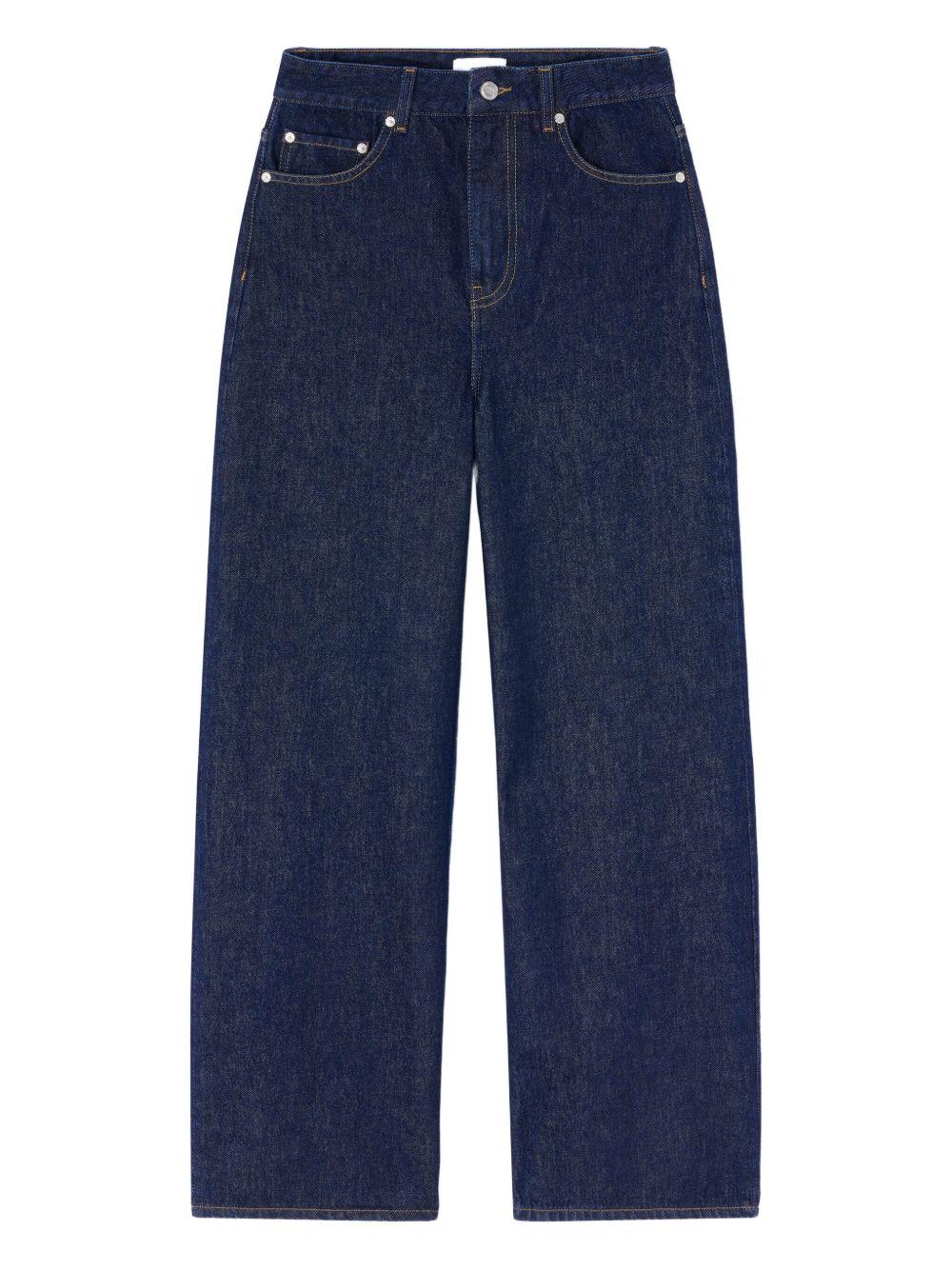 Jenas a gamba dritta in blu Ganni - donna 