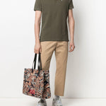 Polo con ricamo in verde oliva - BARBOUR uomo 