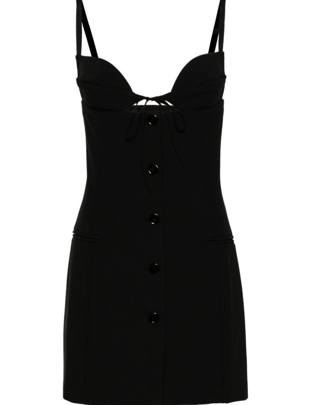 Abito nero dettaglio cut-out in nero - donna 