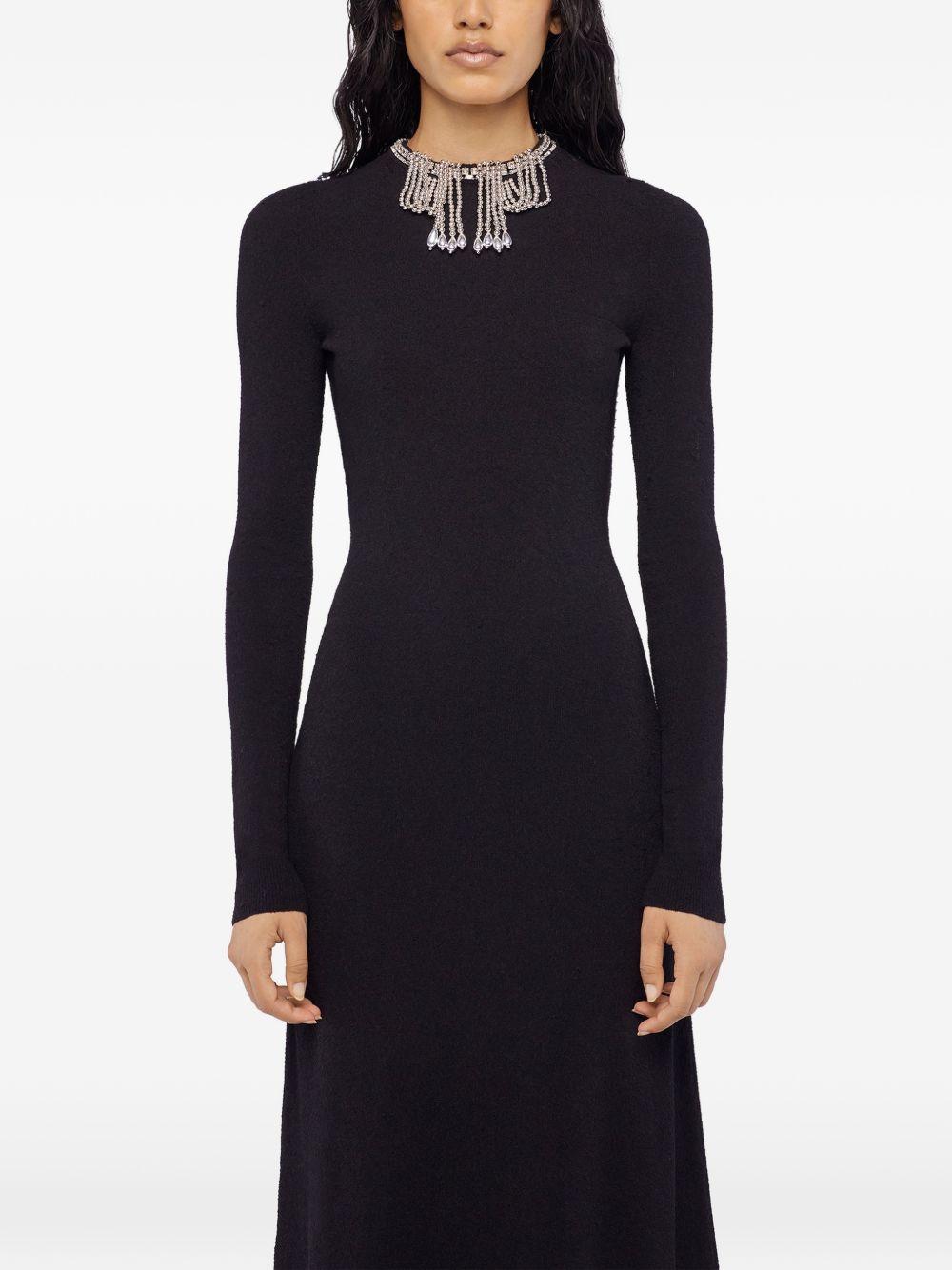 Abito lungo con schiena scoperta in nero Rabanne - donna 
