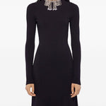Abito lungo con schiena scoperta in nero Rabanne - donna 