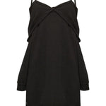 Abito con spalle scoperte in nero Mm6 maison margiela - donna 