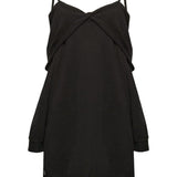 Abito con spalle scoperte in nero Mm6 maison margiela - donna 