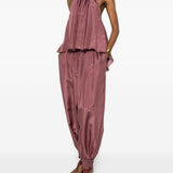 Top con arricciatura e decorazioni di perline aster in viola Zimmermann - donna 
