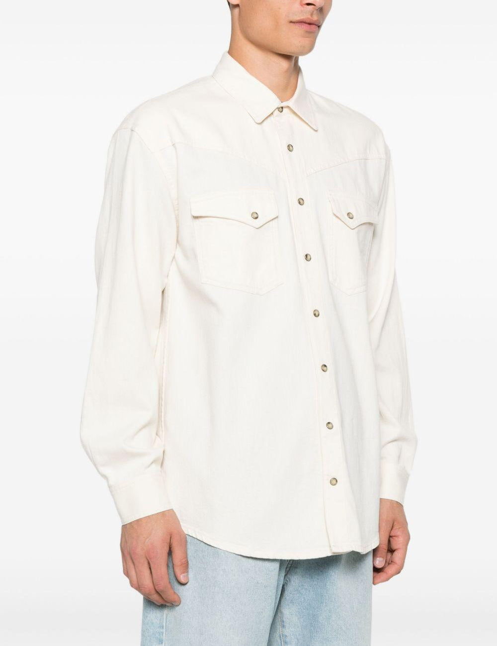 Camicia con doppia tasca in bianco Lardini - uomo 