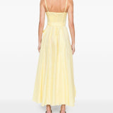 Abito midi con cintura in vita in giallo Zimmermann - donna 
