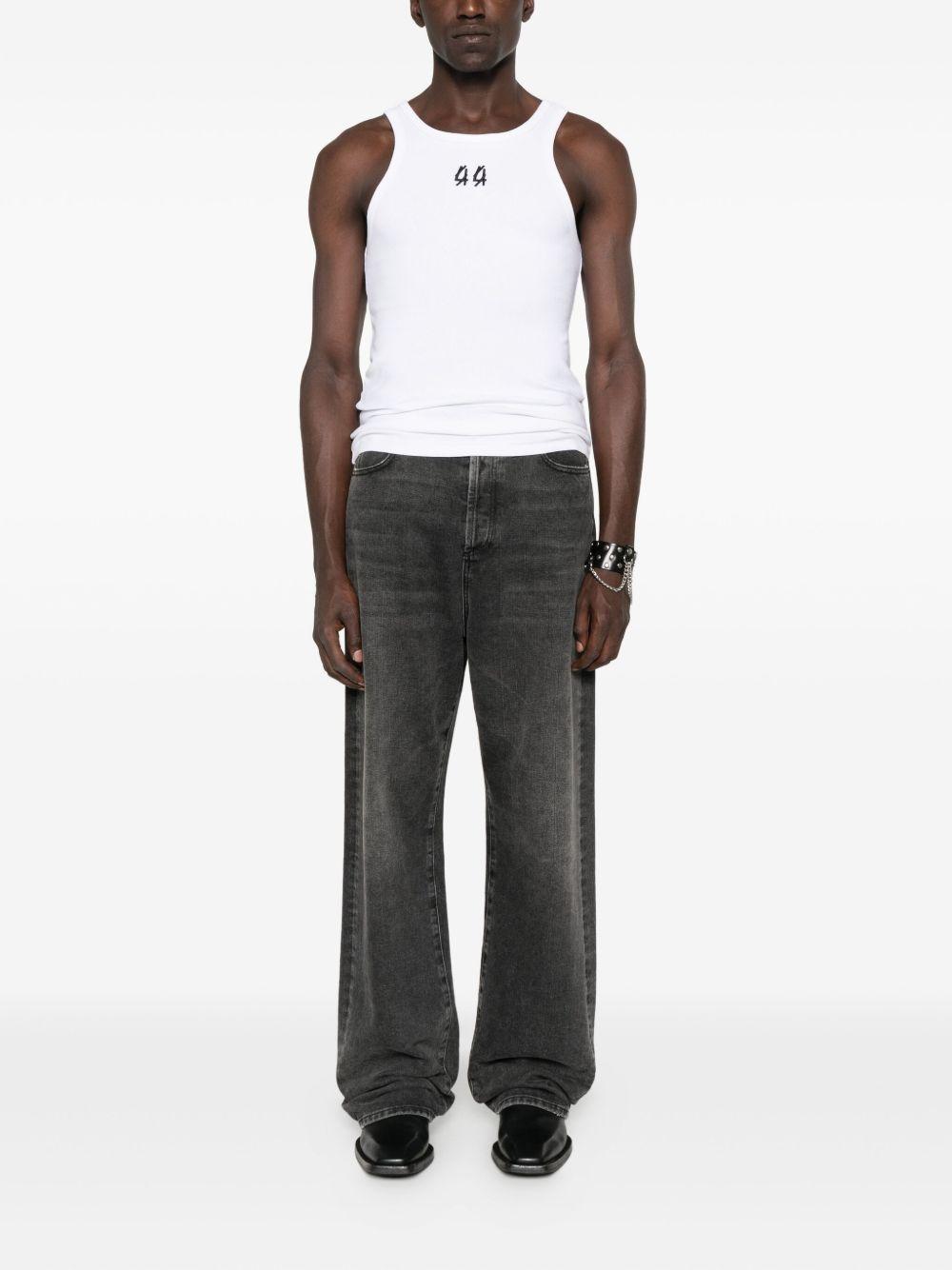 Canotta con ricamo in bianco 44 label group - uomo 