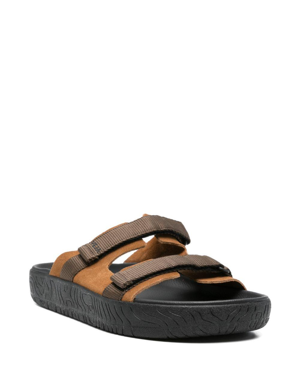 Ciabatte con cinturino touch-strap in marrone Veja - uomo 