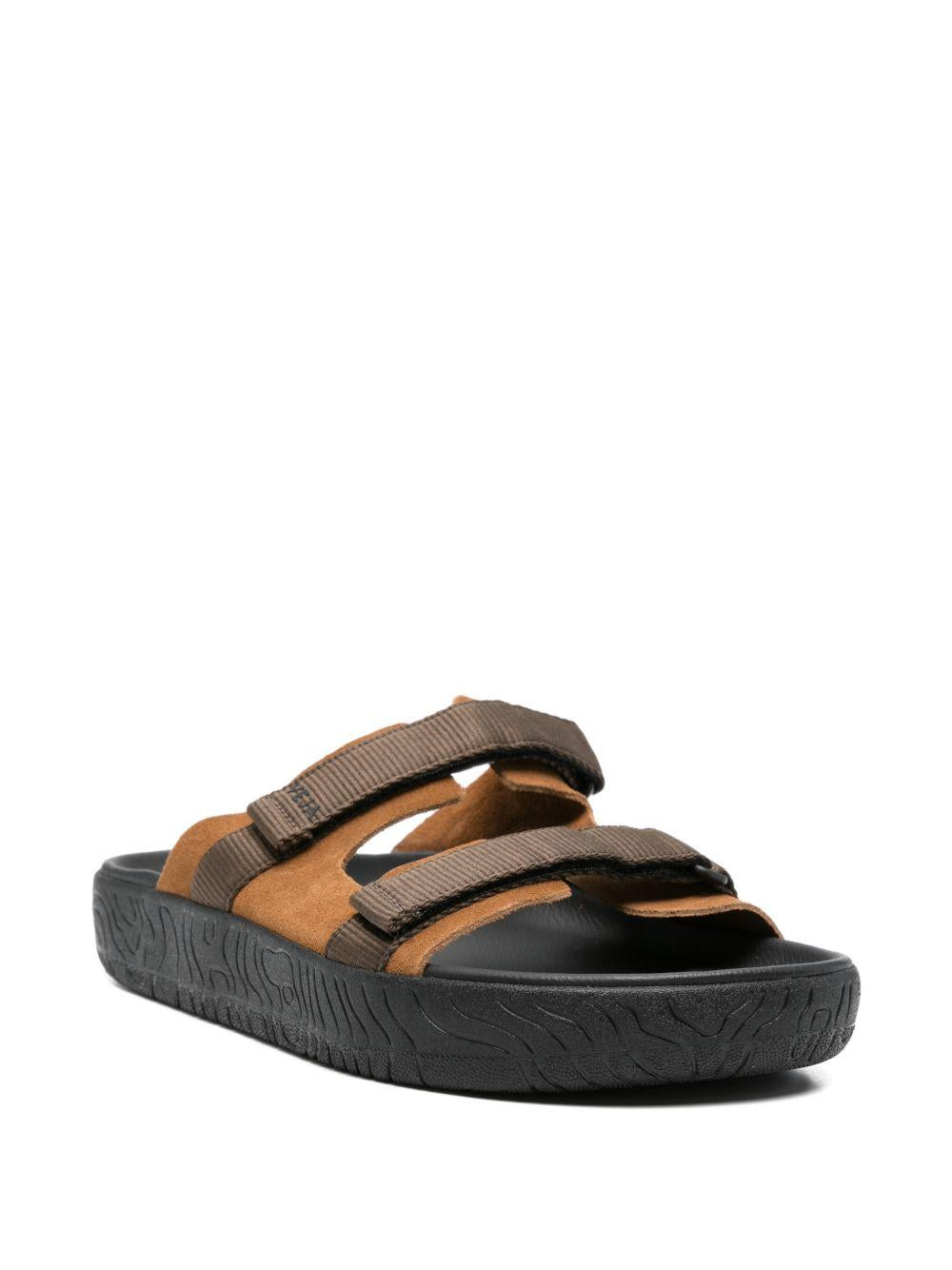Ciabatte con cinturino touch-strap in marrone Veja - uomo 