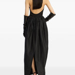 Abito con scollo all'americana in nero Rotate holiday - donna 