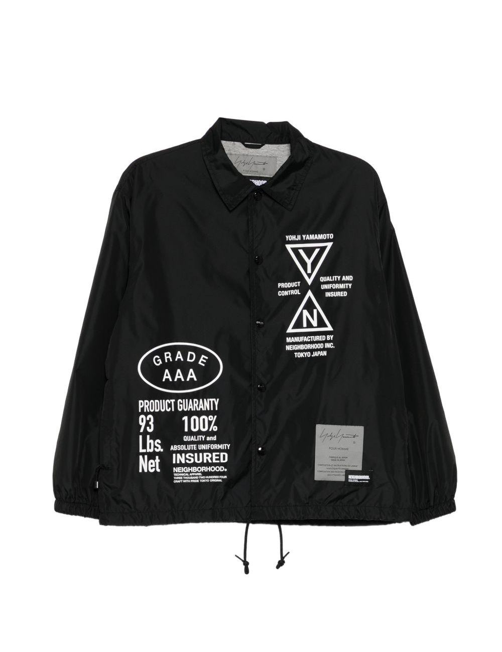 Giacca con logo in nero Yohji yamamoto - uomo 
