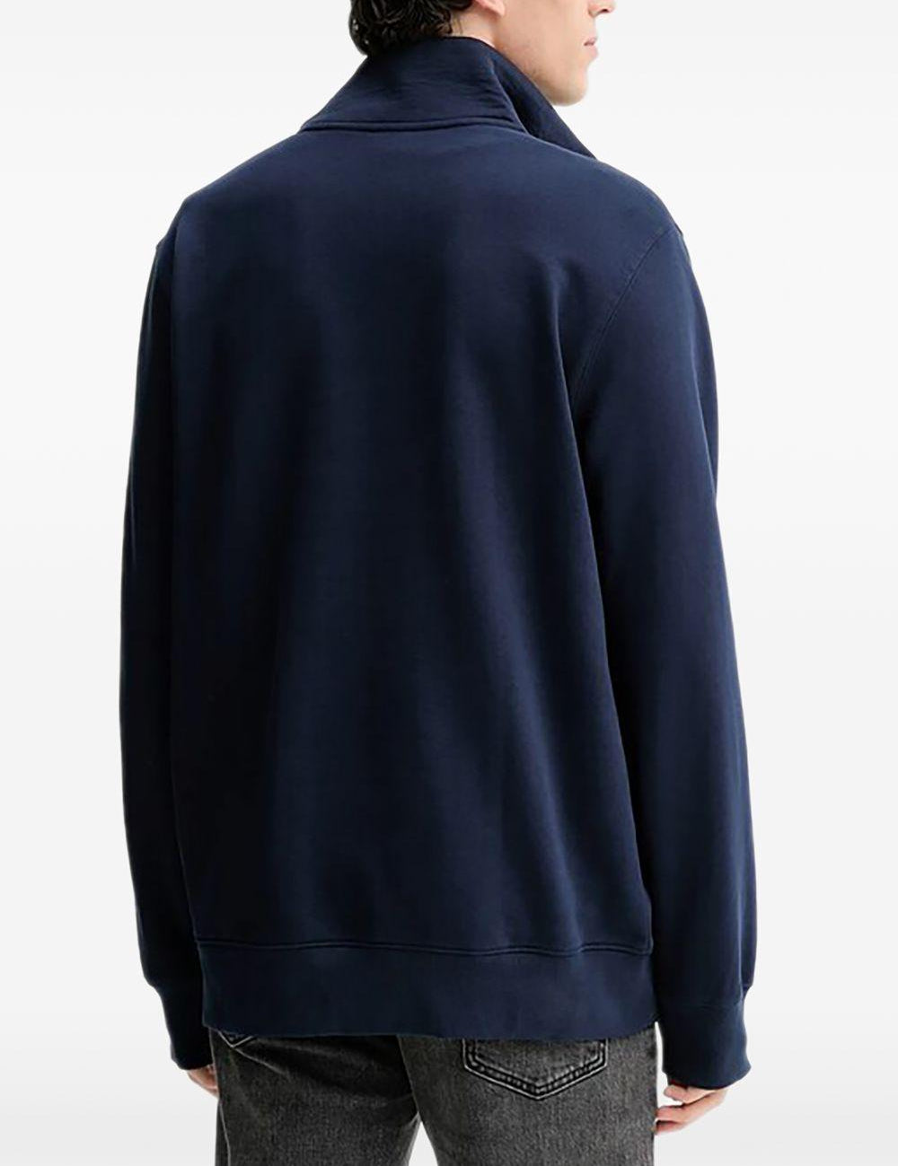 Felpa con zip in blu Levi's - uomo 
