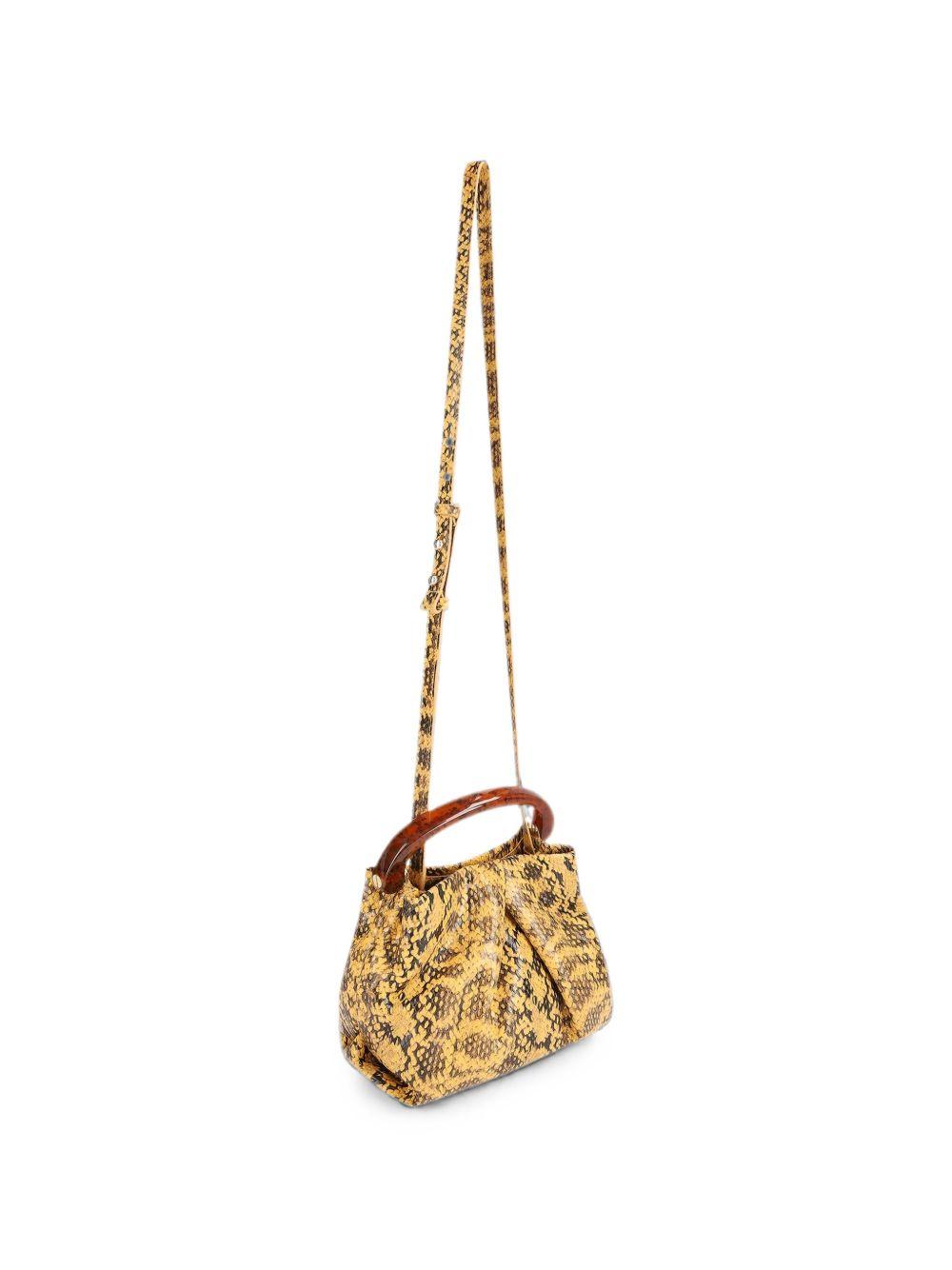 Borsa con stampa animalier in giallo 