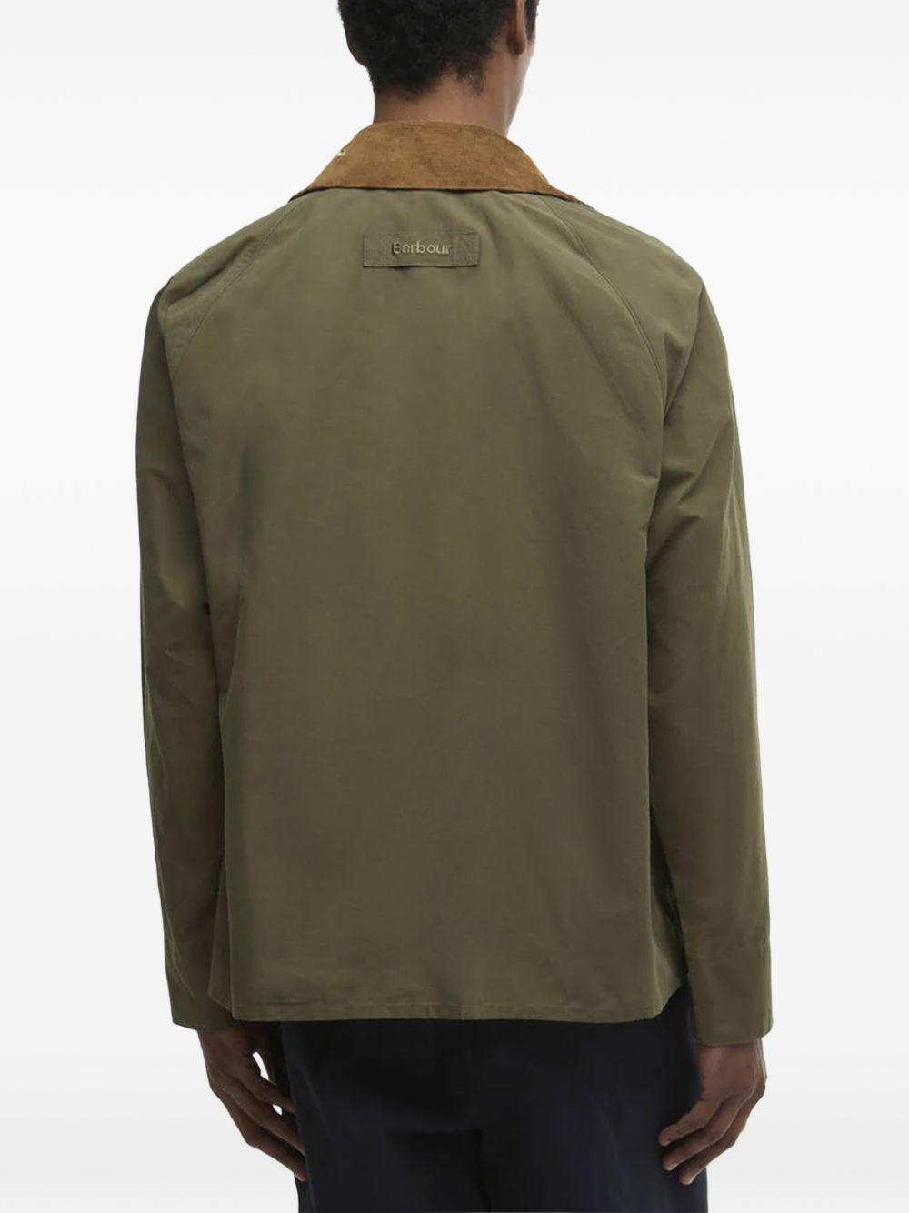 Giacca con colletto a coste in verde Barbour - uomo 