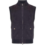 Gilet con tasca a bottoni in blu Brunello cucinelli - uomo 