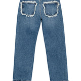 Jeans con frange in blu Sefr - uomo 