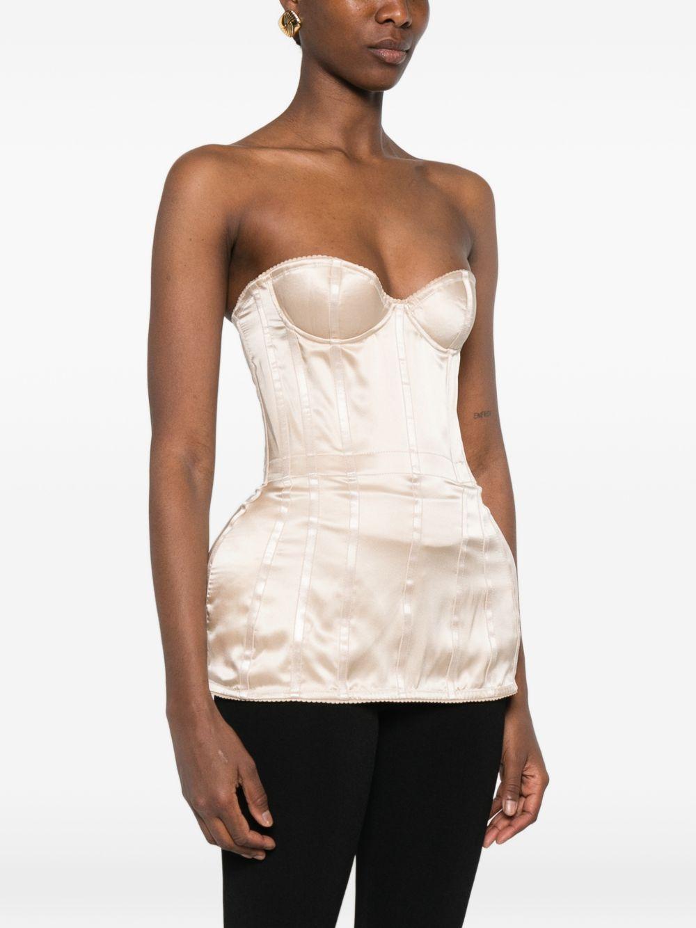 Corsetto di seta in avorio Magda butrym - donna 