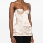 Corsetto di seta in avorio Magda butrym - donna 