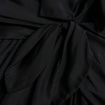 Abito midi con scollo a cuore Aster in nero 