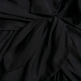 Abito midi con scollo a cuore Aster in nero 