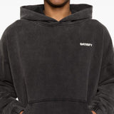Felpa con cappuccio in nero Satisfy - unisex 