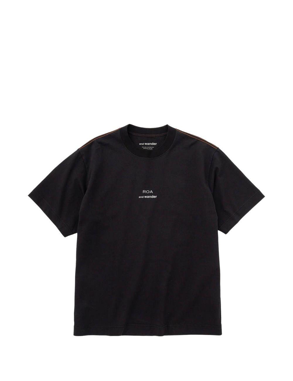 T-shirt a maniche corte x roa in nero Roa x and wander - uomo 