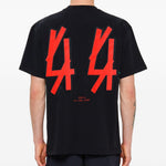T-shirt con stampa grafica in nero 44 label group - uomo 