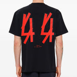 T-shirt con stampa grafica in nero 44 label group - uomo 