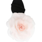 Sandali con applicazioni a fiore in nero - donna 