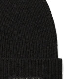 Berretto a coste con logo in nero Tory Burch - donna 